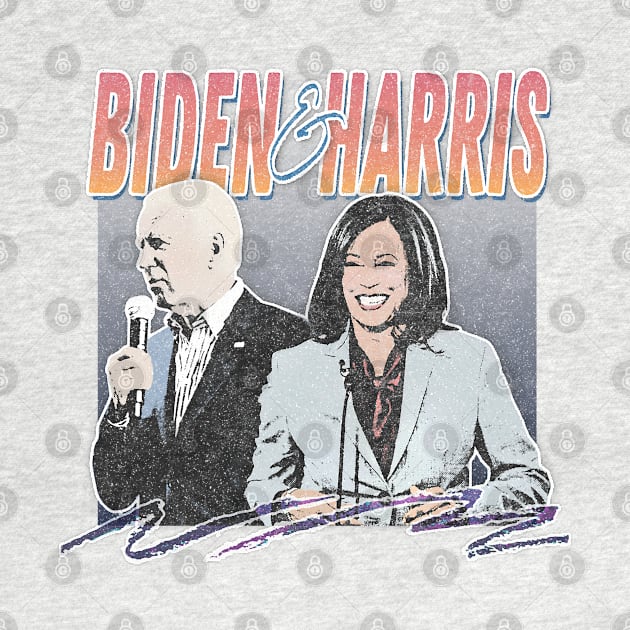 Biden And Harris / Retro Style Faded Fan Design by DankFutura